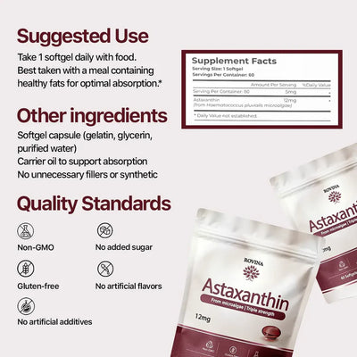 Rovina Astaxanthin 12mg Softgels